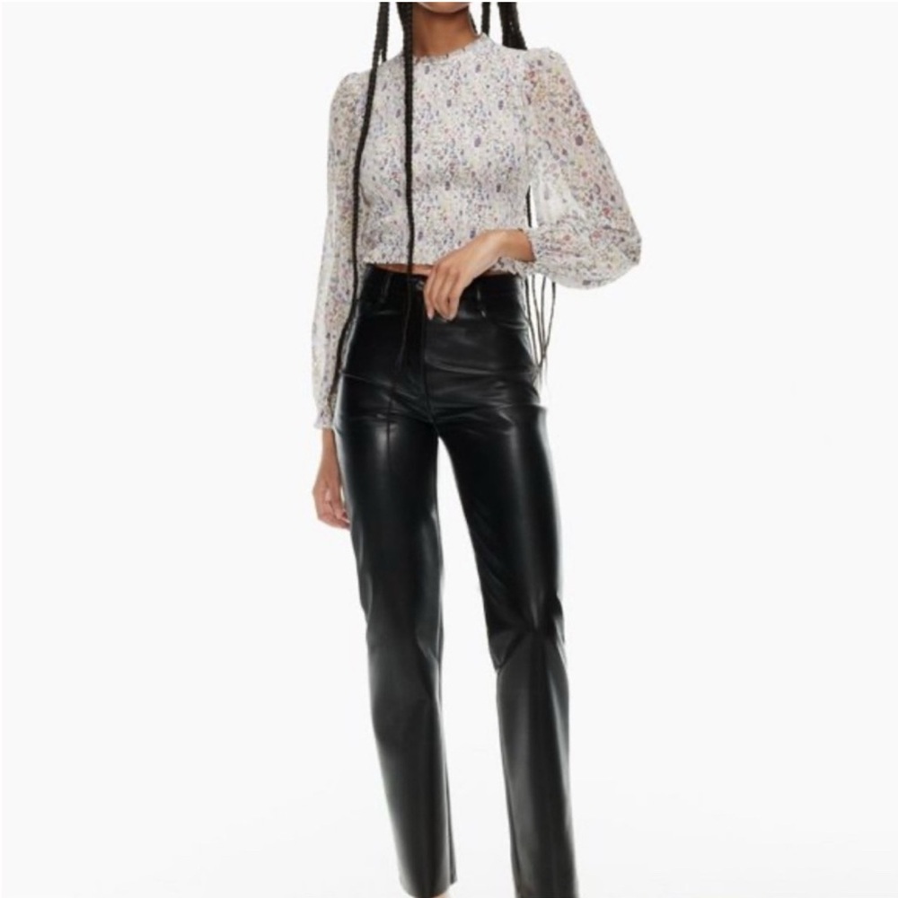 Wilfred “Melina” Black Vegan Leather Trousers